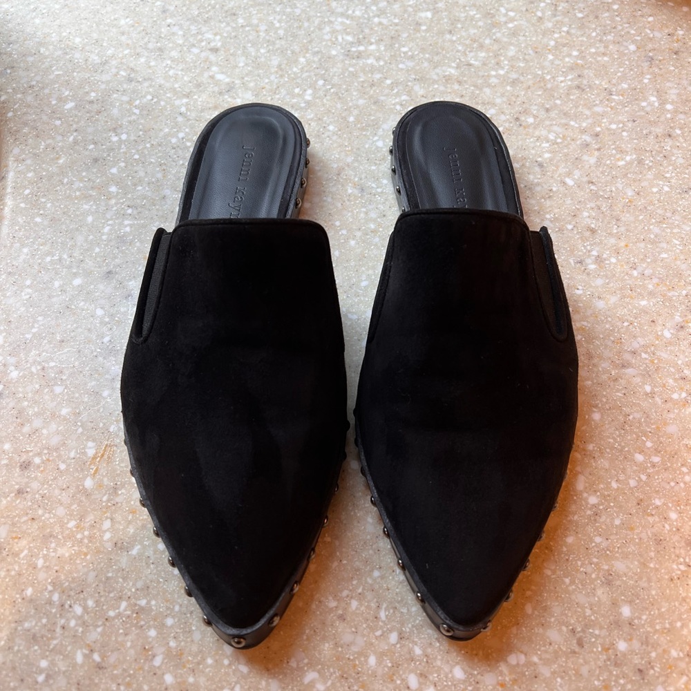 Jenni Kayne Black Suede Mules